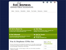 Tablet Screenshot of foxandstephens.com